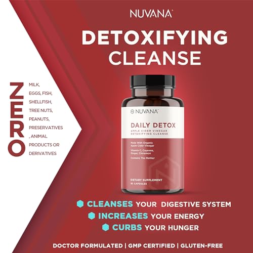 Advanced Detox Apple Cider Vinegar - Organic w/ The Mother - Natural Healthy Weight, Digestion, Energy, and Detox Support - ACV By Nuvana - 90 Capsules - Image 6