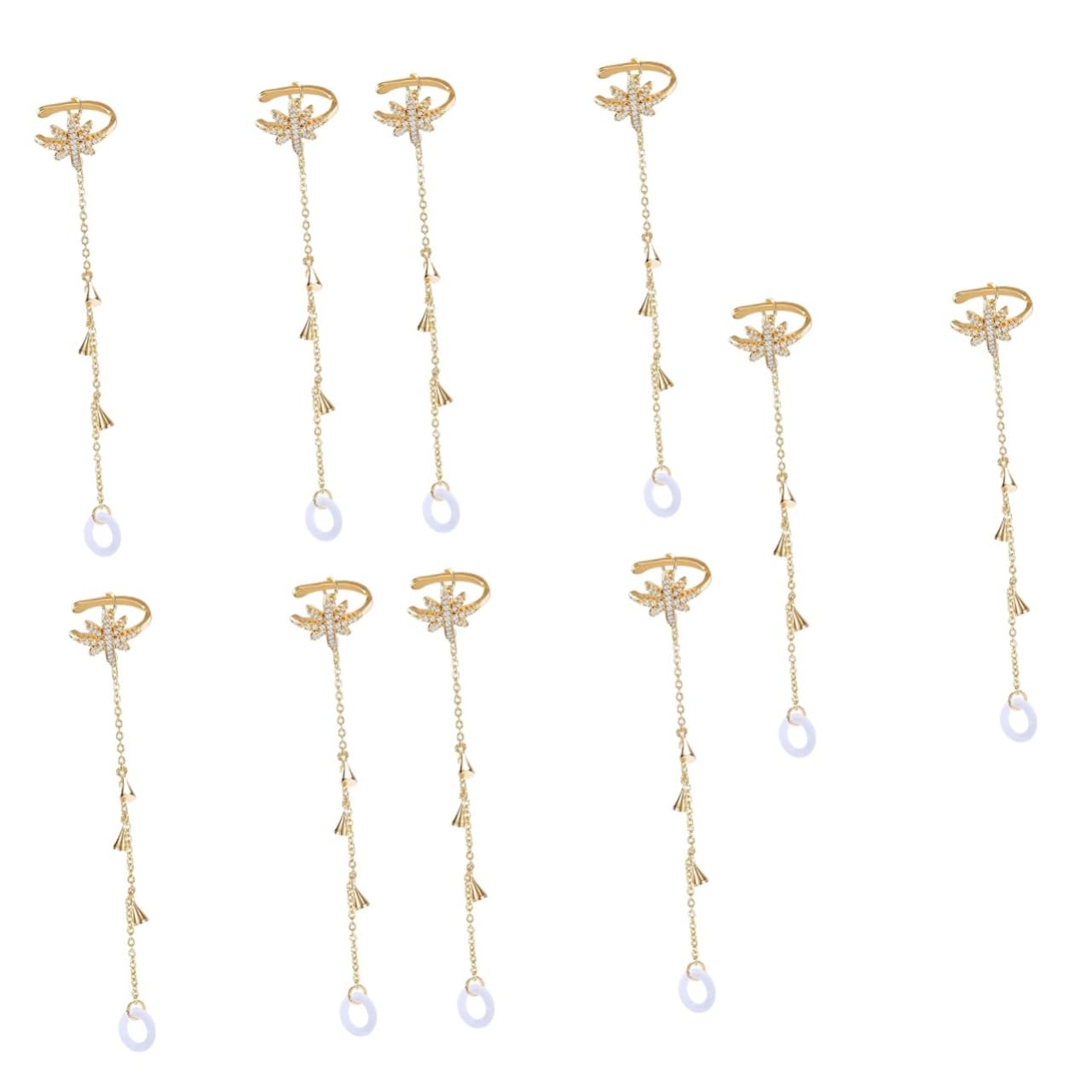 Gadpiparty 5paare Earpiece Holder Chain Verstellbare Anti-Verlust Kette Für -kopfhörer Leicht Und Tragbar Für Täglichen Gebrauch Und Sportaktivitäten Sicheres Design Für