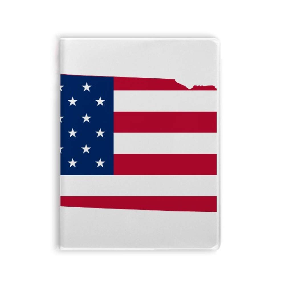 Cuaderno Nebraska USA Map Stars Stripes sin peso extra libreta fina de tapa blanda