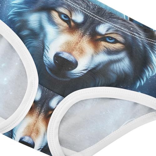 Designer Girls Underwear Toddler 2t Cotton Little Girl Panties Wolf Face Undies Kids Briefs4