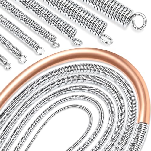 Image of Tnisesm 6-in-1 Copper Tube Bender Set, 1 /4 inch 5 /16 inch 3 /8 inch 1 /2 inch 5 /8 inch 3 /4 inch Copper Pipe Bender Tool Kit, 43in Long Manual Kink-Free Bending Spring for HVAC, Plumbing, Refrigeration & DIY Projects
