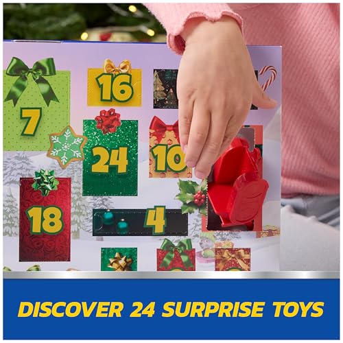 PAW Patrol Holiday Rescue 2025 Advent Calendar, 24 Surprise Toys - Figures, Miniature Vehicles & Accessories, Kids Toys for Boys & Girls Ages 3 and Up by Paw Patrol - Image 2
