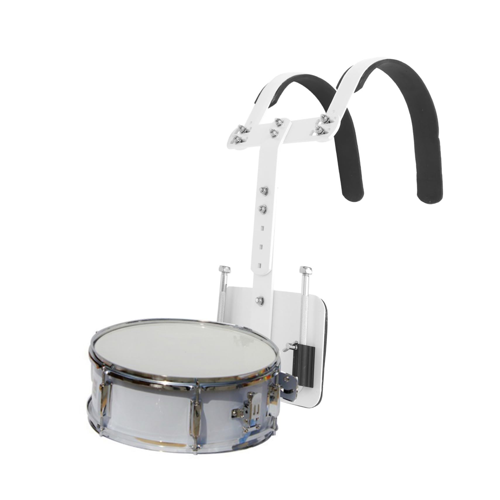 Marschtrommel für Erwachsene mit Verstellbarem Aluminiumlegierungs Stützzubehör Weißer Snare Drum Träger für Einfachen Transport und Praktischen Einsatz