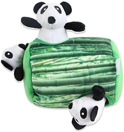 IFOYO Squeaky Dog Toys, Durable Panda Hide and Seek Interactive Plush Dog Toys for Medium / Small Dogs, Pets