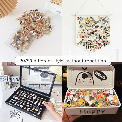 20 50 pcs Enamel Pins Set Cute Pins Bulk for Backpack Hat Jacket Funny Brooches4