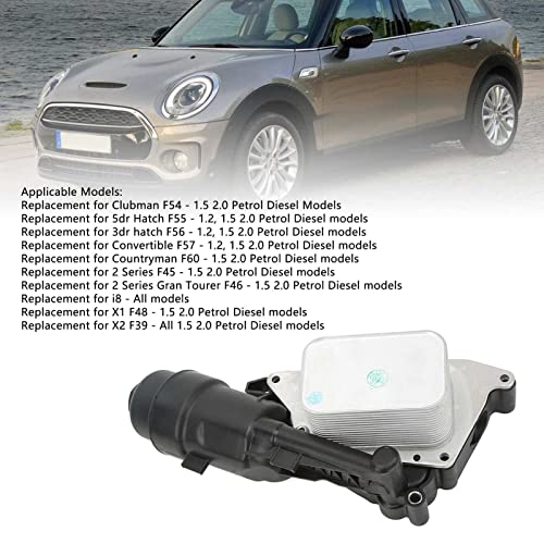 Carcaça do filtro do radiador de óleo do motor, resistente a altas temperaturas 11428585235 para car