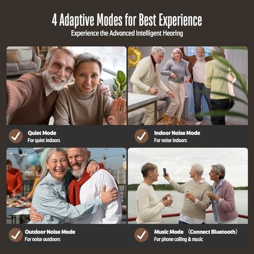 Bluetooth Hearing Aids with Phone Call & Music Streaming, APP Control for Precise Fitting, Rechargeable OTC Hearing Aids for Seniors Adults Men Women, Xpure2.0, 2025 Version