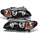 For 2002-2005 BMW E46 3-Series 4 Doors Sedan Black Halo Ring LED Projector Headlights w/Built In Corner Left+Right Side