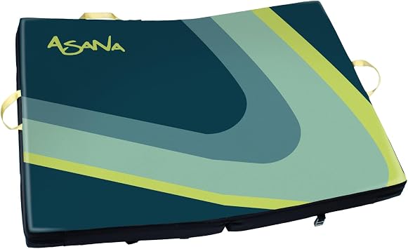 Asana Hero Bouldering Crash Pad Triple-Layer Dual-Density Foam, Deluxe Suspension Carry System, 1680D Nylon Shell 48 x 36 x 4 in