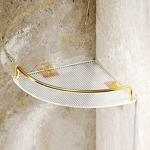 Estante de baño de lujo ligero triangular en acrílico monocapa para pared 2