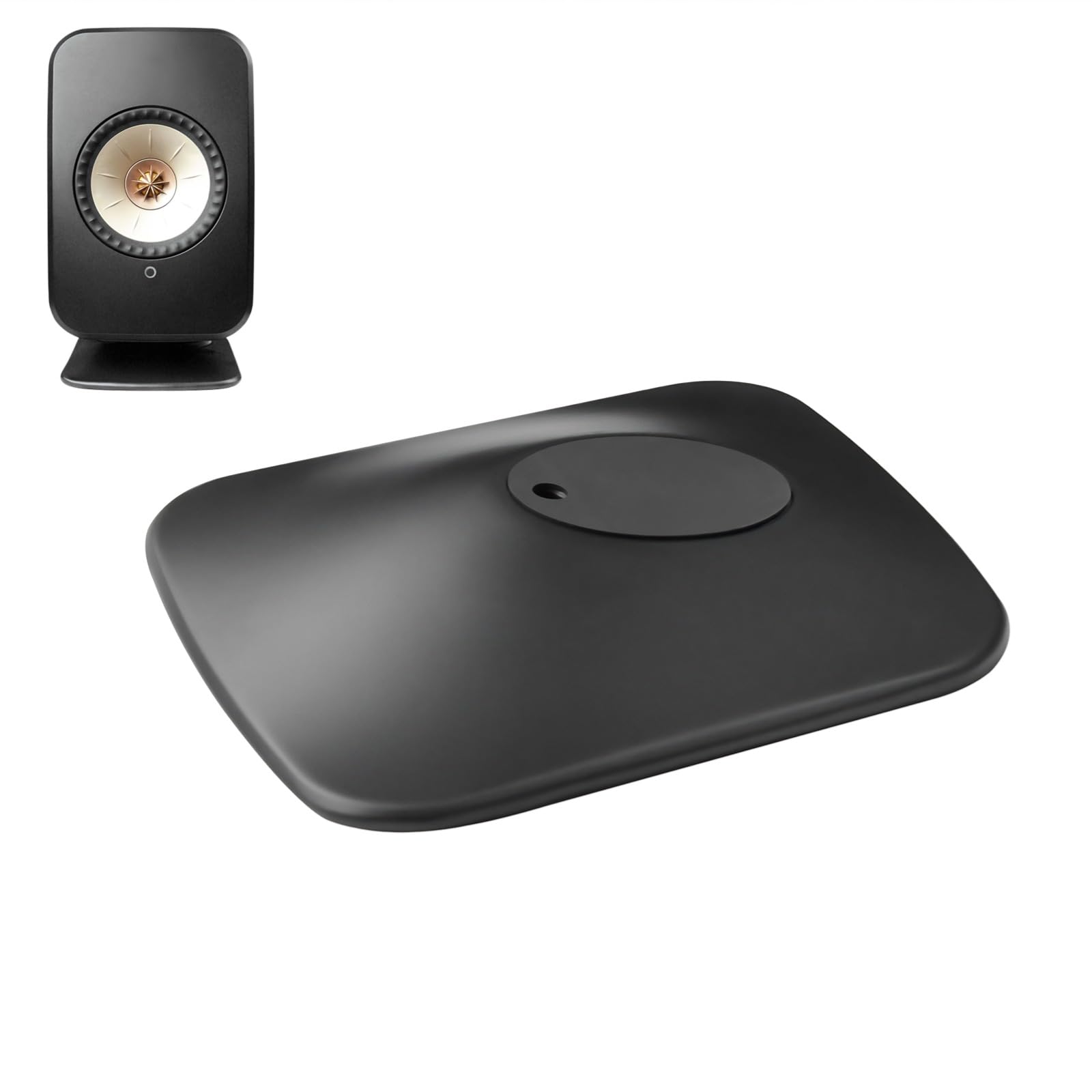 Desktop Speaker Stand for KEF II HiFi Speaker, Heavy Duty Metal Speaker Mount Holder Bracket for KEF II HiFi Speaker, Non Slip & Vibration Reduction (