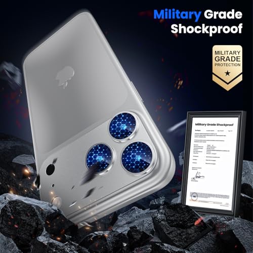 WSKEN iPhone 17 Pro Max için mat kamera koruması - metal plaka 9H sertlik çizilmeye karşı dayanıklı, kabarcıksız, şeffaf kamera zırh koruma cam ekran koruyucu folyo, cep telefonu kılıfı dostu, parmak