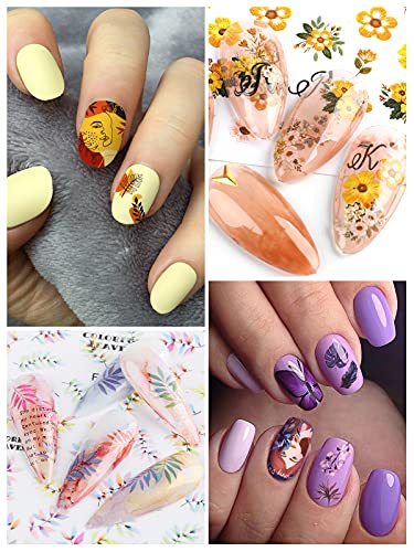 EBANKU 10 Blätter Nagelsticker Herbst Ahornblätter Nail Art Sticker Thanksgiving Nagelaufkleber Nail Art Tattoo Nagel… – Bild 5