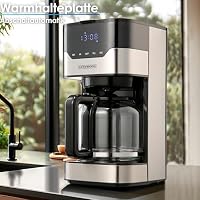 Steinborg Filterkaffeemaschine mit Timer | 1,5 Liter Kapazität | 900 Watt | Kaffeemaschine klein | Warmhaleplatte | Dauerfilter | Digitale Kaffeemaschine | Kaffee Maschine – Ansicht 4