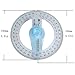 Longdex Swing Arm Protractor Plastic 4Inch 360 Degree Protractor with Swing arm