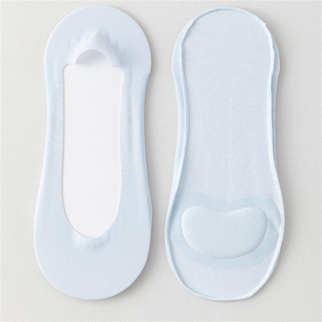 JSEIAJB Ice Silk Boat Socks Women Thin Shallow Mouth Non Falling Heel Invisible High Heels