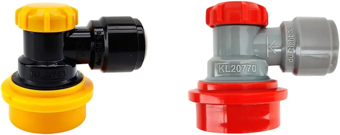 Duotight Keg Ball Lock Disconnect - (Grey Gas) And (Black Liquid) Beer Home Brewing(8mm)
