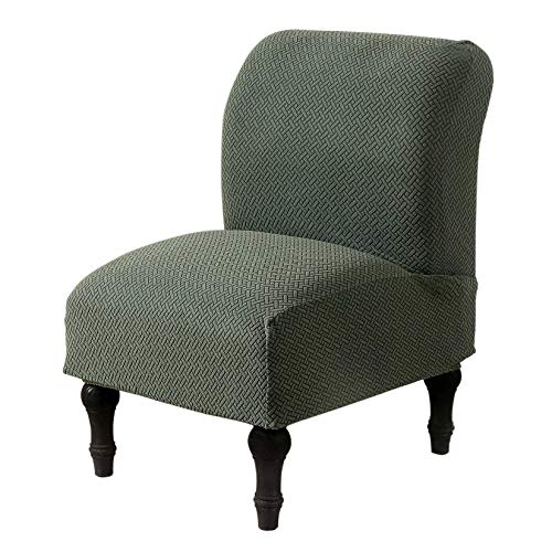 Yuer armless chair slipcovers knitted jacquard sofa cover armless…