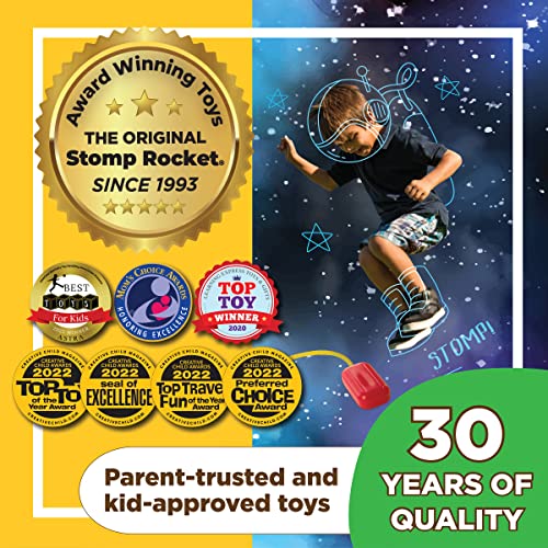 Stomp Rocket, L`Original Ultra - 4 roquettes et Un Lance-roquettes à air - Cadeau Jouet d'extérieur pour garçons et Filles à partir de 5 Ans