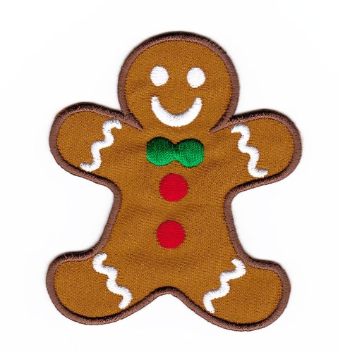 Bestellmich / Aufnäher - Parche de planchado, diseño de muñeco de jengibre.