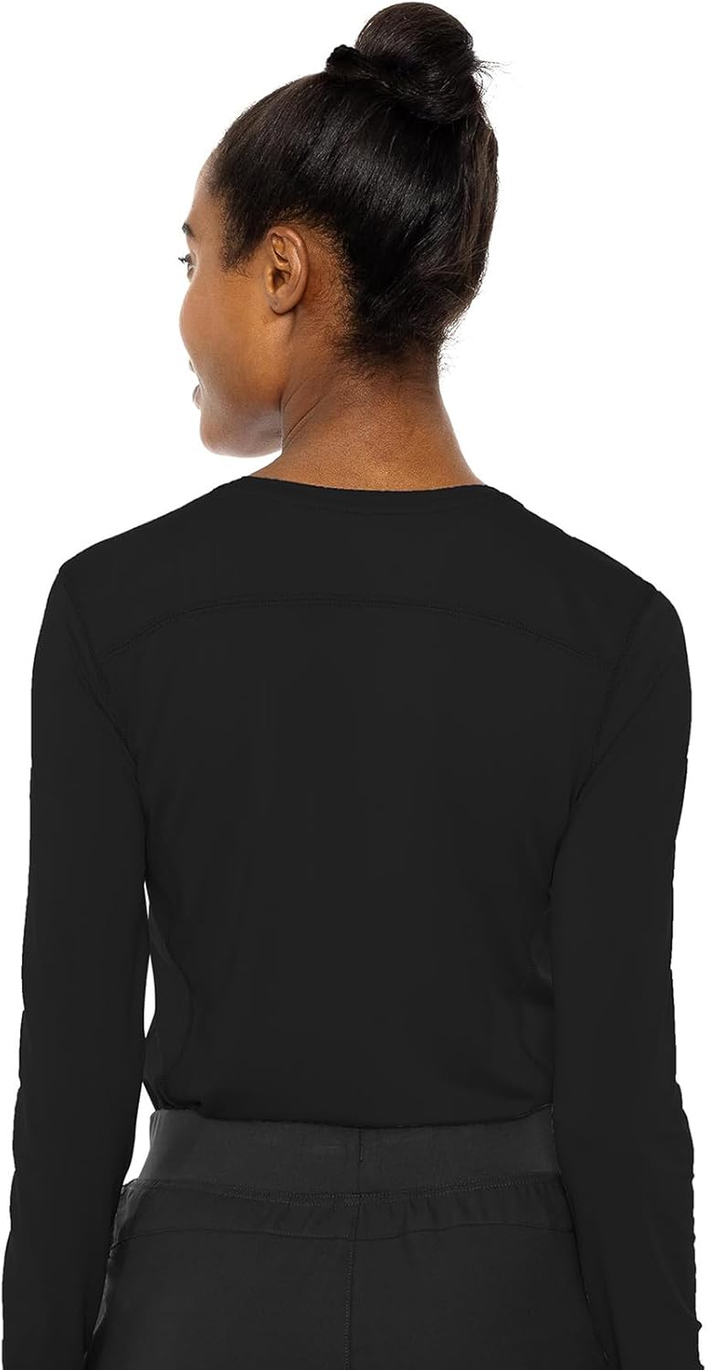 Med Couture Women's Underscrub Top Long Sleeve Performance Knit Tee, 360° Stretch, Lightweight & Ultra Soft Fabric - MC8499 - Image 4