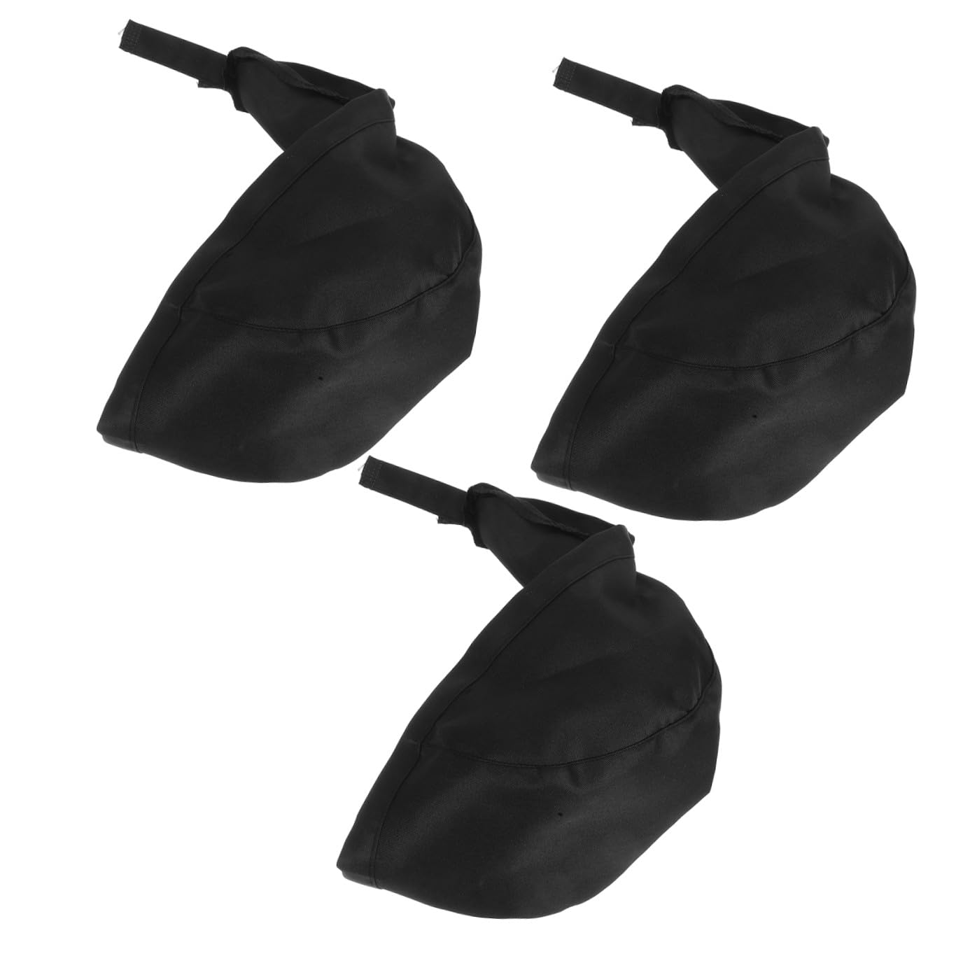 IMIKEYA 3 Gorros de Cocina Negros para Restaurante y Trabajo, Turbante de Chef Cómodo Tela para Hombres y Mujeres en Ambiente Laboral