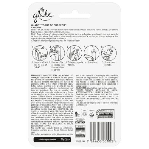 Glade Aromatizador de Ambiente Lavanda, Kit Aparelho e Refil, Odorizador de Ambiente, 2ml