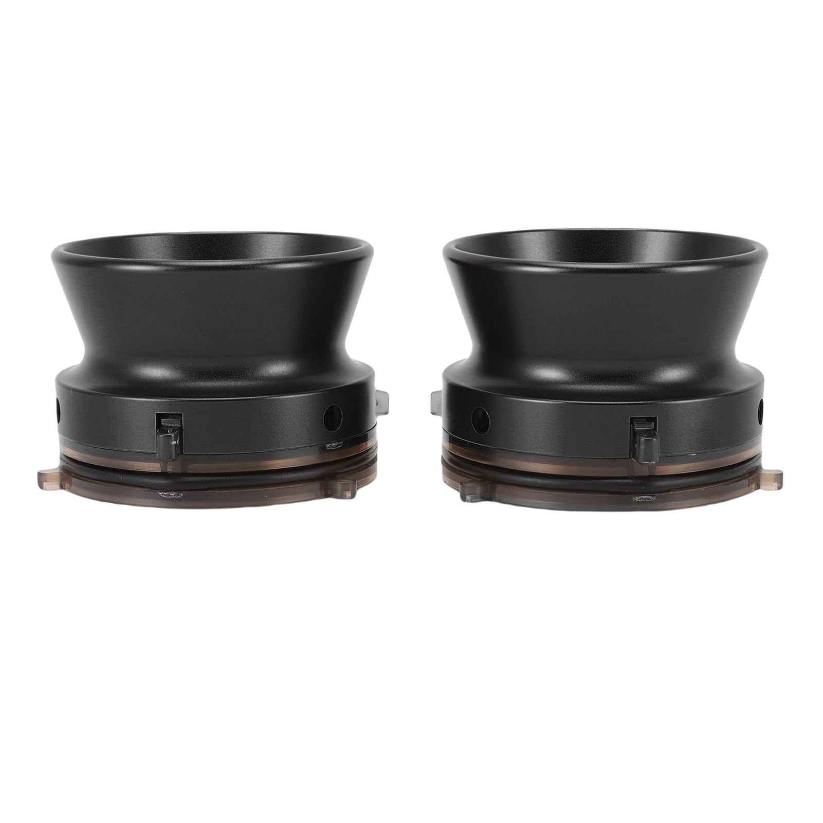 AMONIDA Adaptador de Buje NAB, Aleación de Aluminio, Abridor Resistente de 1/4 y 10 Pulgadas para Grabadoras de Cinta de Carrete a Carrete, Paquete de 2 (BLACK)