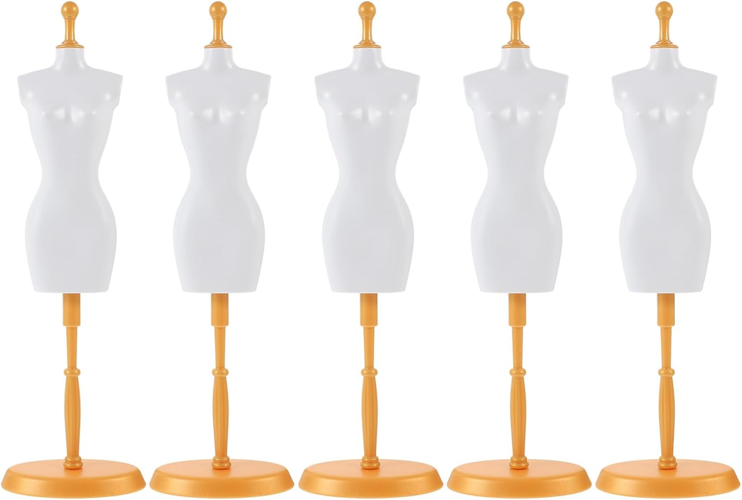 YARNOW 5pcs Miniature Doll Dress Stand for Doll Clothes Display with Smooth and Firm Wear-Resistant Surface Lightweight and Delicate Model for Mini House Bedroom or Gifts