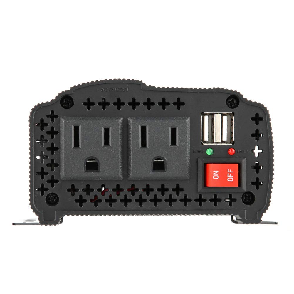 Falownik samochodowy, 1500 W, 12 V DC do 110 V AC, przetwornica napięcia, przetwornica do samochodu