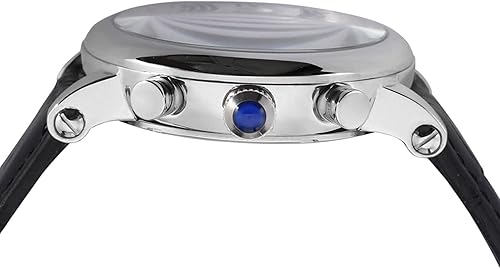 Miniatura 5 de Forsining - Reloj de pulsera para hombre con correa de piel de acero inoxidable automático