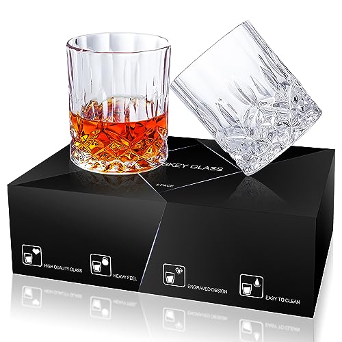 Whiskey Glasses Set of 8, 11 OZ Cocktail Glasses In Gift Box, Old Fashioned Glasses for Drinking Scotch Bourbon Cognac Vodka Rum Liquor, Rocks Glasses, Crystal Scotch Glasses, Gifts for Men - Image 3
