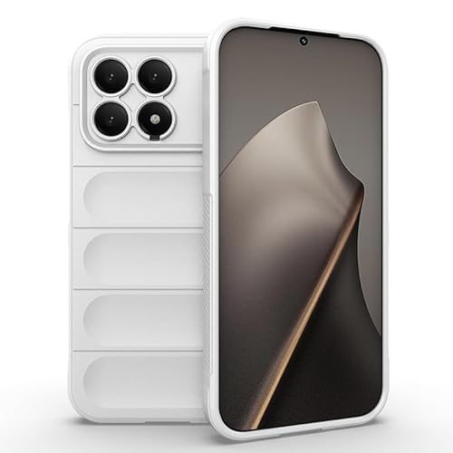 �X�}�z�J�o�[ �Ή��@�� for Redmi K90 5G,�Ή��@�� for Xiaomi Poco F8 Pro 5G �J�����ی엎���h�~ TPU���o�C���\�t�g�P�[�X White