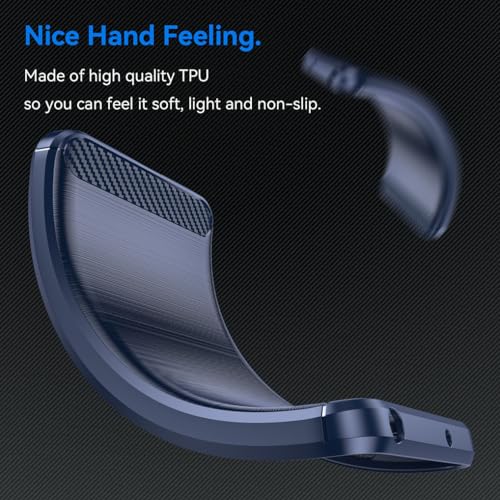 SEAHAI Case for Motorola Edge 50 Fusion, Ultra Thin Silicone TPU Bumper Shockproof Soft Gel Rubber No-slip Case Cover - Blue - Image 4