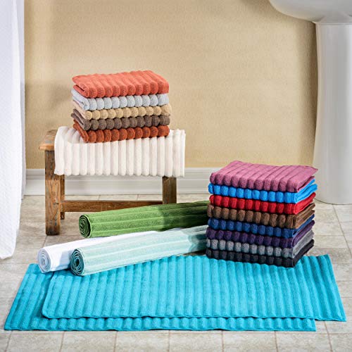 Tapis de bain absorbant Superior en coton fini les pieds froids sur le carrelage - 6