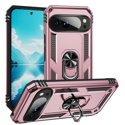 For Google Pixel 8 Pro �p �P�[�X 360°���C��]�����O �L�b�N�X�^���h �c�����Ή� �ϏՌ� �O�[�O���s�N�Z��8 Pro �J�o�[ �ԍڃz���_�[�Ή� �X�^���h�@�\ TPU&PC�f�� ���^ ���y�� �����₷�� ������� ���ϋv ��w�ی�