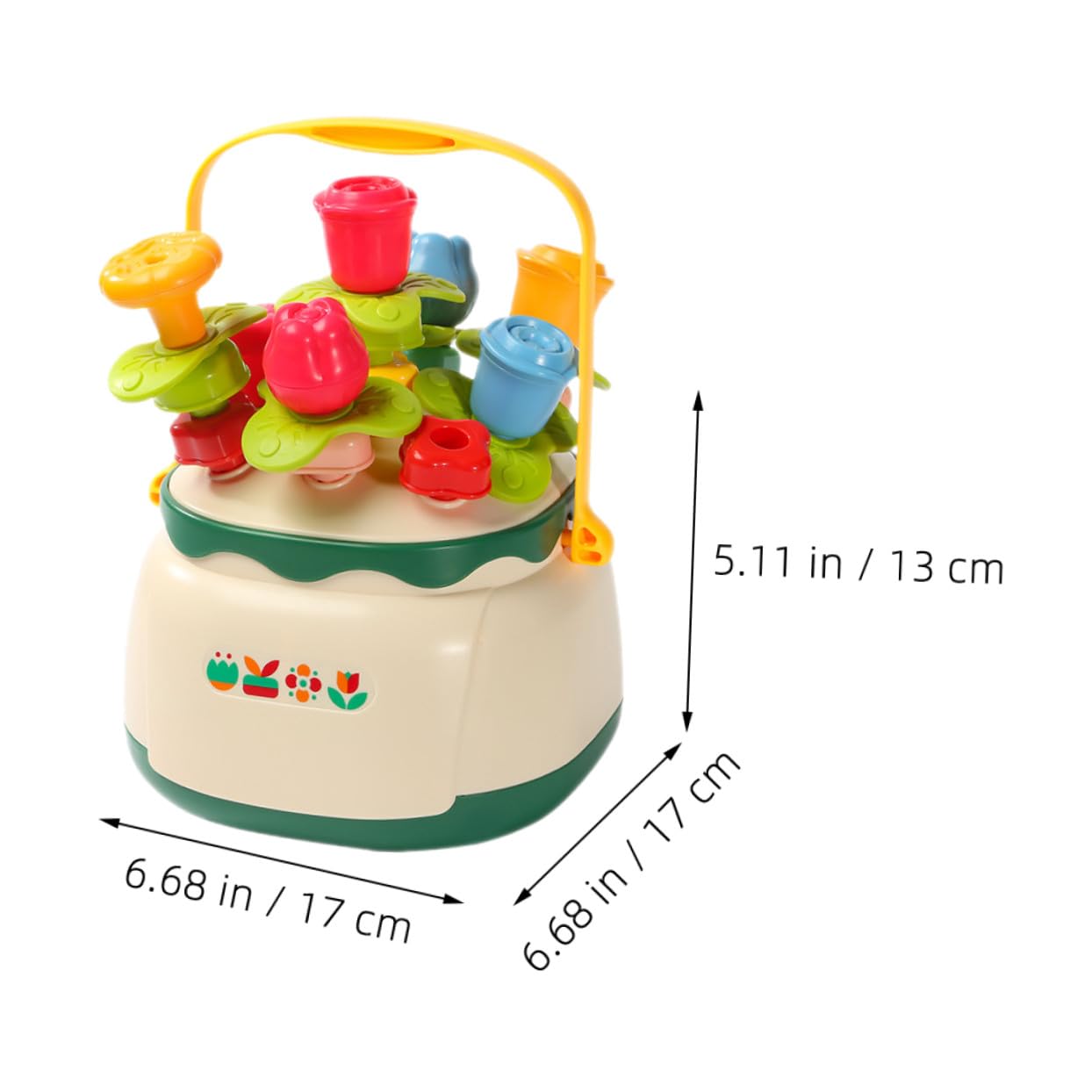 Beaupretty Montessori de Juguete Sensorial Infantil Forma de Flor con Clasificación y Ensartado Apilable para Desarrollo Cognitivo y Motricidad Fina