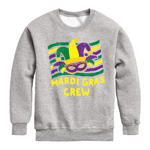 Instant Message - Mardi Gras Crew - Toddler & Youth Crewneck Fleece Sweatshirt