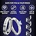 TECEUM Ring Size Adjuster for Loose Rings – All-in-One Kit For Most Ring Widths – Fits 1.5-6mm Band Width – Set of 12 Spiral Guards – Invisible Spacers from Thin to Wide Bands