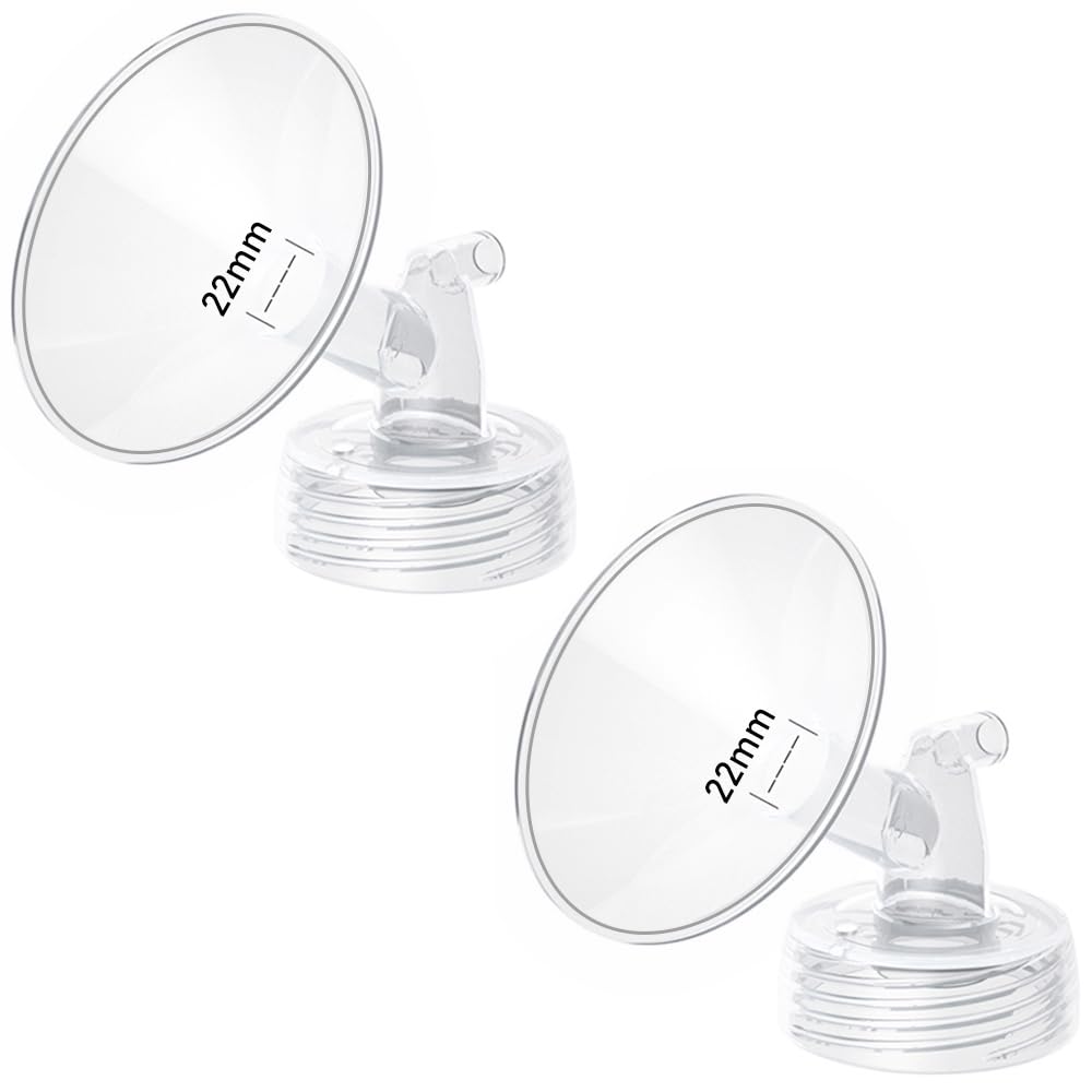 2pcs 22mm Flange Compatible with Spectra S1 S2 9 Plus Synergy Gold Ameda MYA Motif Luna Breast Pump, Replacement to Spectra Pump Parts, Breast Pump Shields 22mm Replace S1 S2 Parts