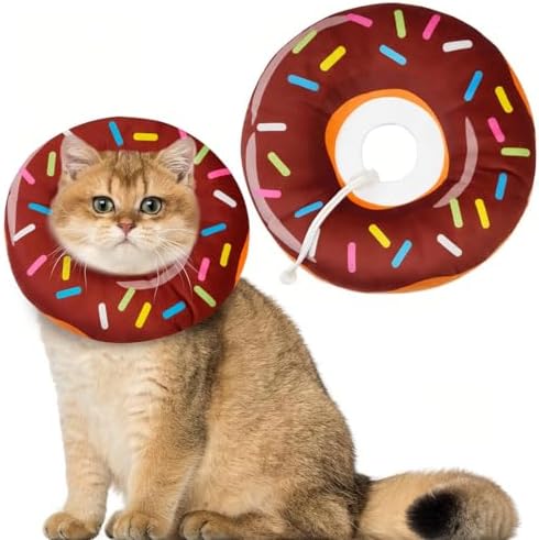 Collerette Récupération Protection Lavable pour Chat et Chien, Co...