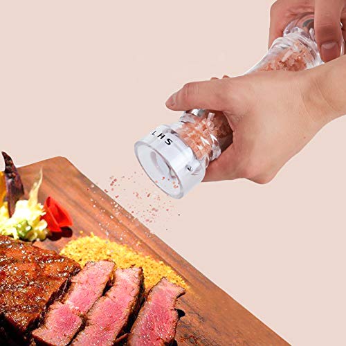 Lhs Pepper Mill Grinder Salt Grinder Peppercorn Grinders With Adjustable Coarseness-Clear #TOP5