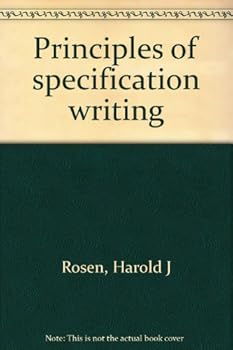 Hardcover Principles of Specification Writing Book