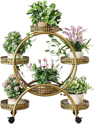 フラワースタンド 室内 キャスター付き アイアン 黒 花台 鉢植えスタンド 植物棚 ガーデンラック 花置きスタンド 園芸ラック おしゃれ 高い 屋外 ベランダ