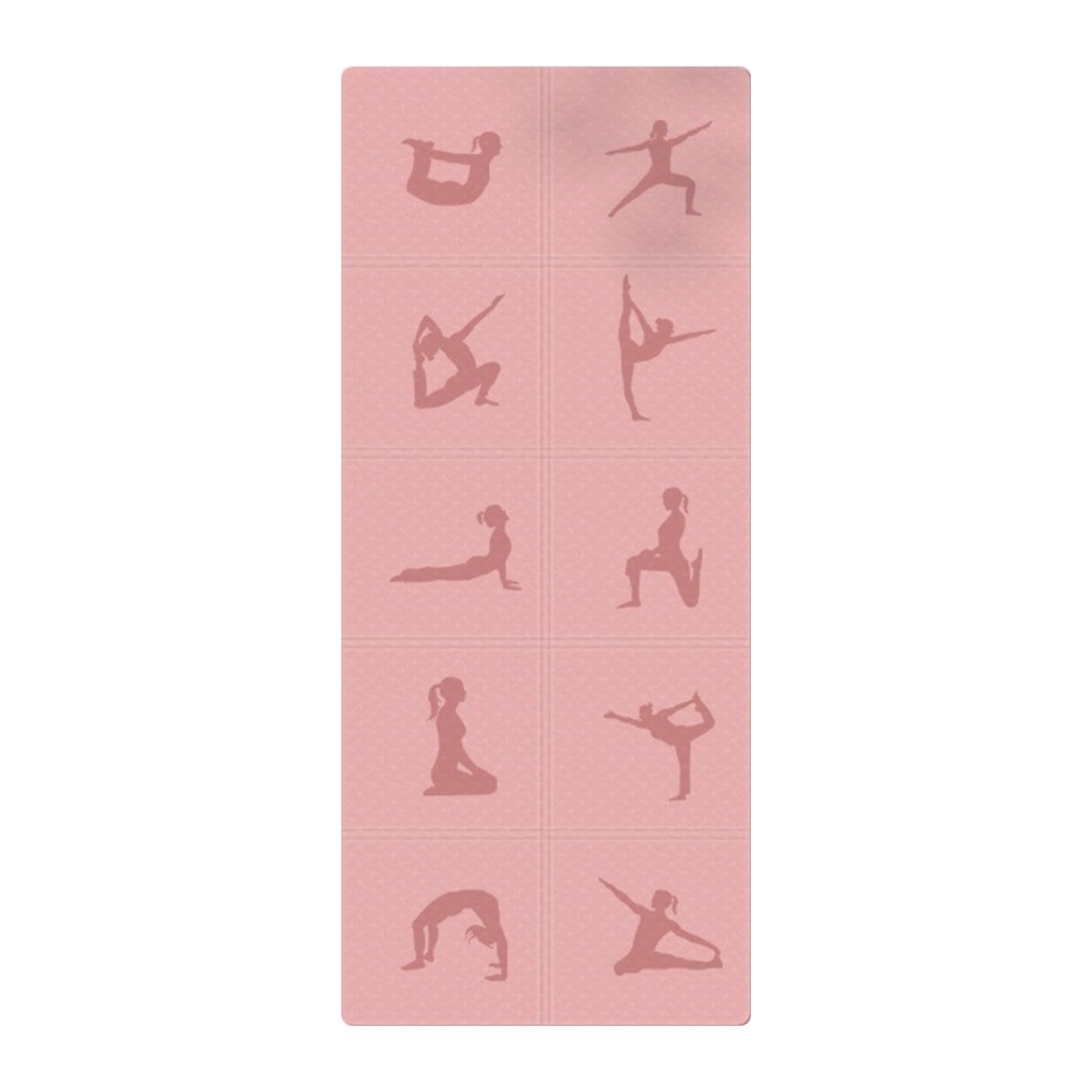 Klappbare Reisen Yogamatte Extra Dick Hautfreundliche Rutschfest Sportmatte Multifunktional Workout Tragbaretrainingsmatte füR Meditation Resistance Workout Stretching
