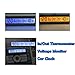MASO Car Temperature Digital Clock Universal Auto Dashboard Voltage Clocks with Blue And Orange Blacklight LCD Screen Adjustable Vehicle Temperature Gauge with Alert Function 12h/24h Modes
