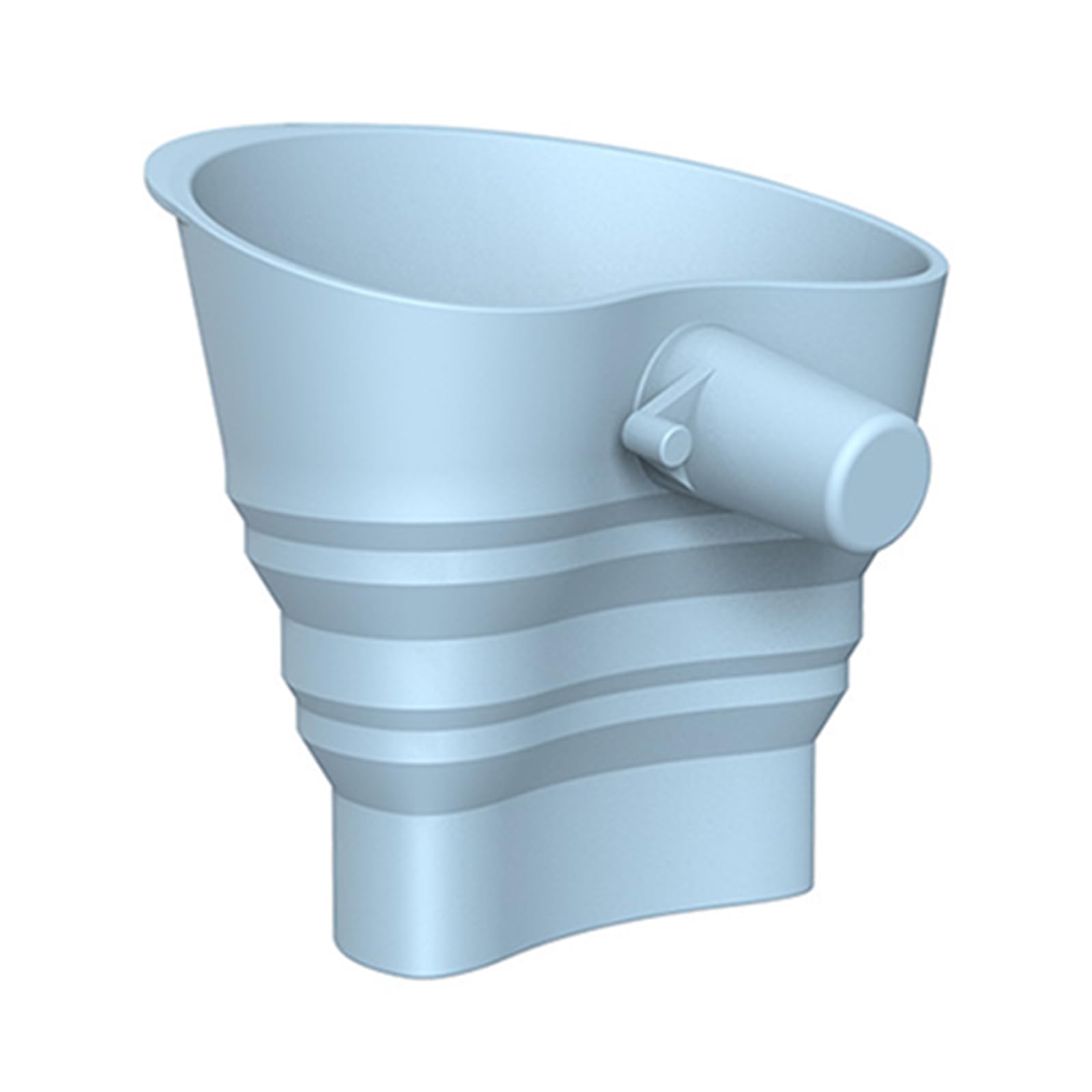 Kalttoy Blue Silicone Flexible Foldable Pouring Funnel With 30 Degree Angled Spout Silicone Flour Funnel For Mixer Space Saving Food Grade Mixer Flour