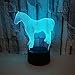 Produktbild 3D Nachtlicht Pony Spielzeug Geschenk Lampe Dekoration Beleuchtung Bunte Touch Control Kleine Tischlampe