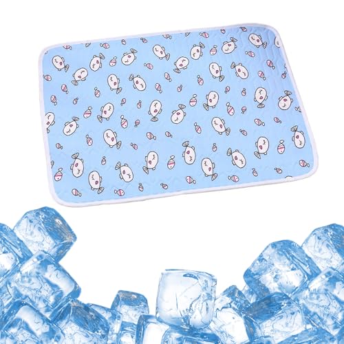Quorlis Kühlmatte Hund & Katze 70×50cm – Selbstkühlende Kühlmatte Katze, Kühldecke Hund aus Eisfaser, Waschbare Kühlauflage für Hunde &...