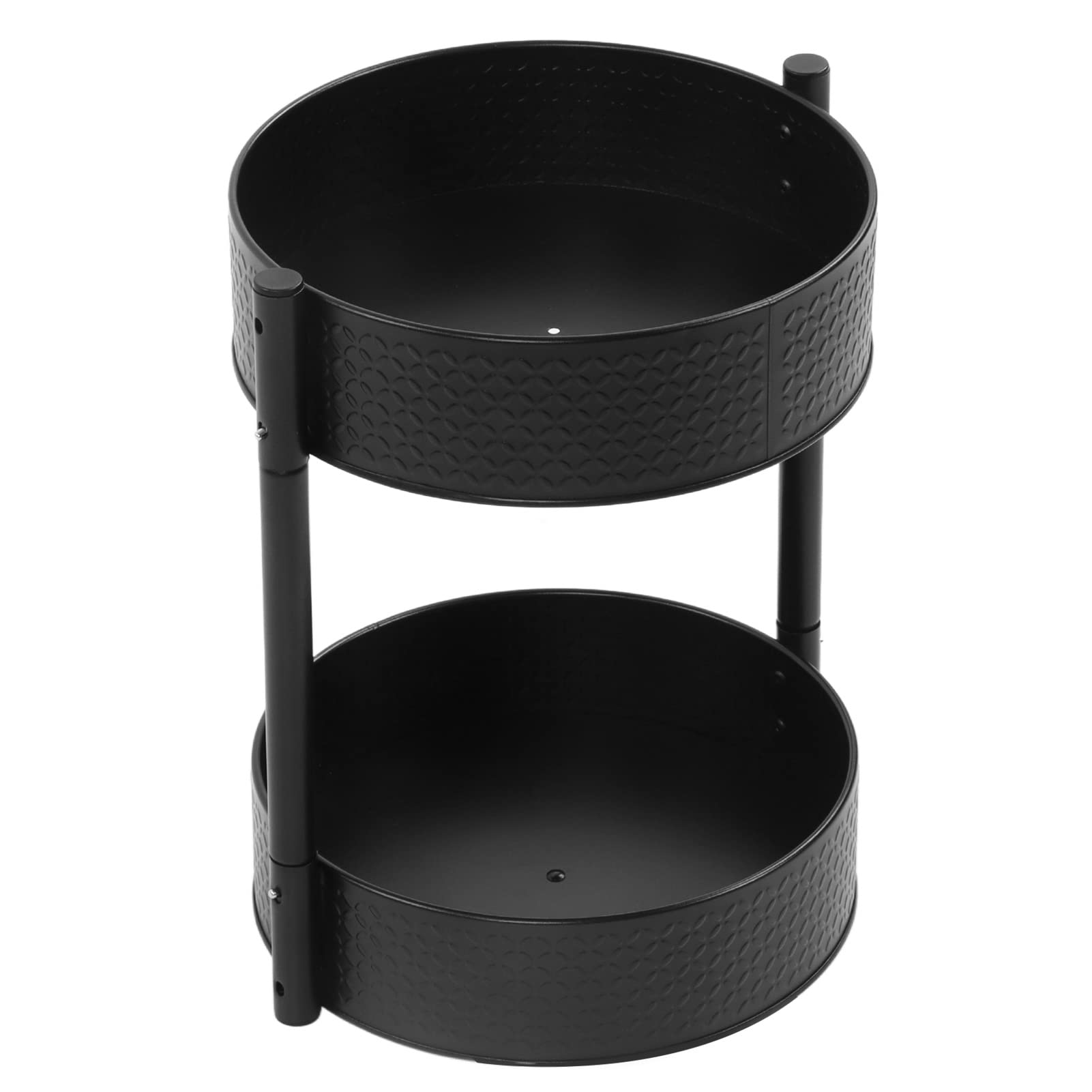 Étagère de comptoir rotative pour épices, double rangée, pivotant à 360 degrés, avec base tournante ; organisateur d’assaisonnements pour la cuisine maison